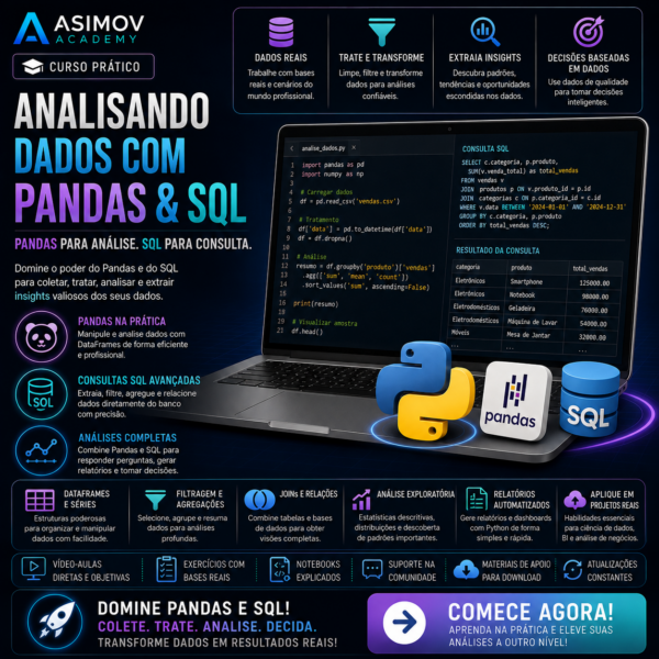 Analisando Dados com Pandas & SQL - Asimov Academy