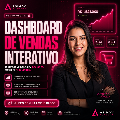 Dashboard de vendas interativo - Asimov Academy