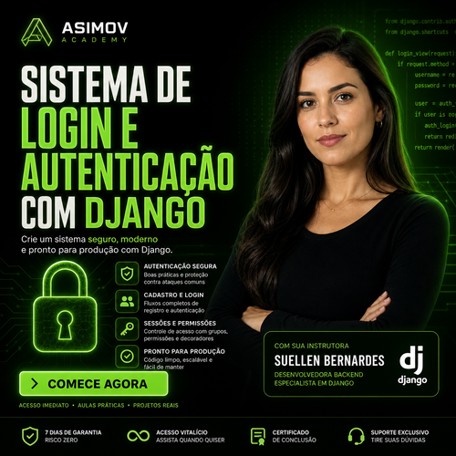 Sistema de login e autenticação com Django - Asimov Academy